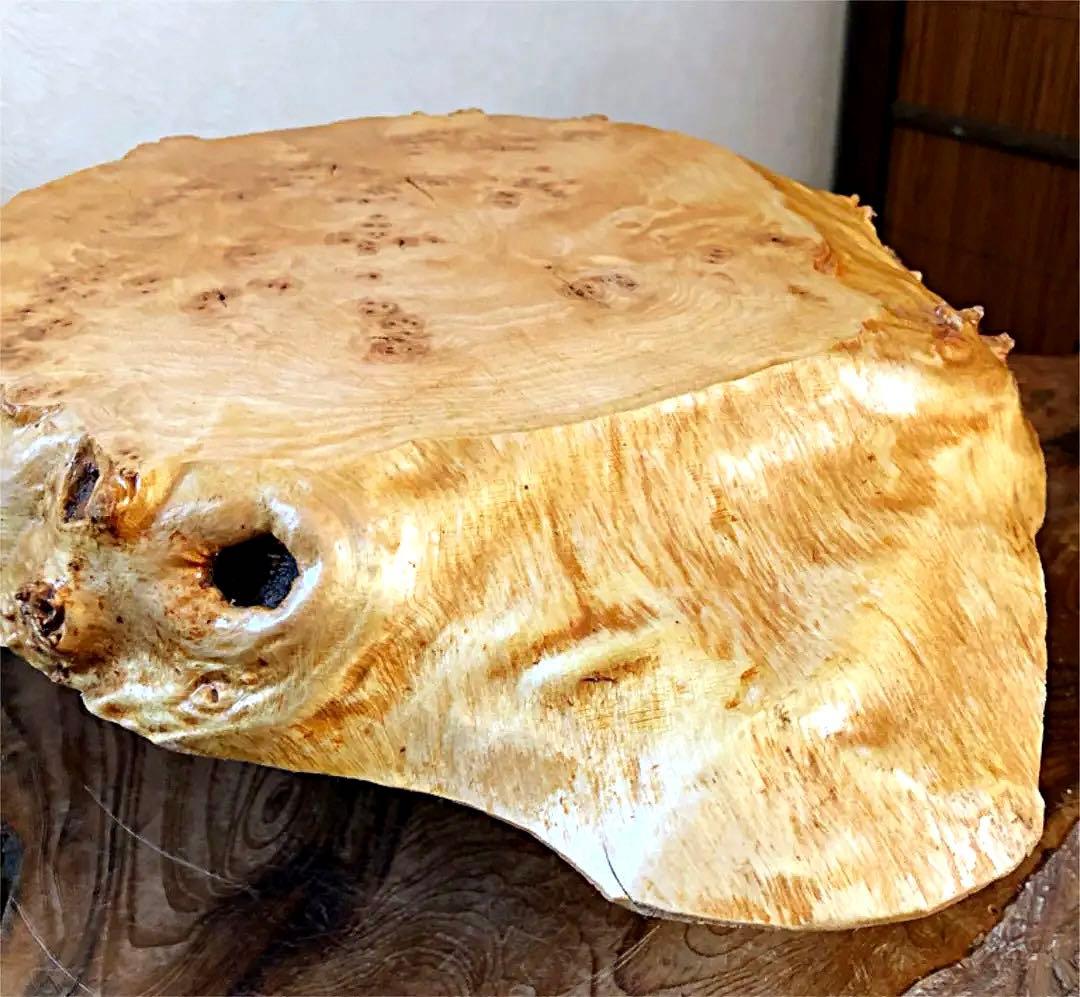 三足 高台 天然木 玉杢 葡萄杢 花台 香台 盆栽台