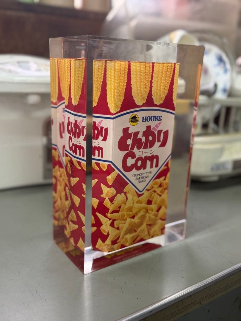 【一点もの】昭和レトロ とんがりコーン アクリル封入アート