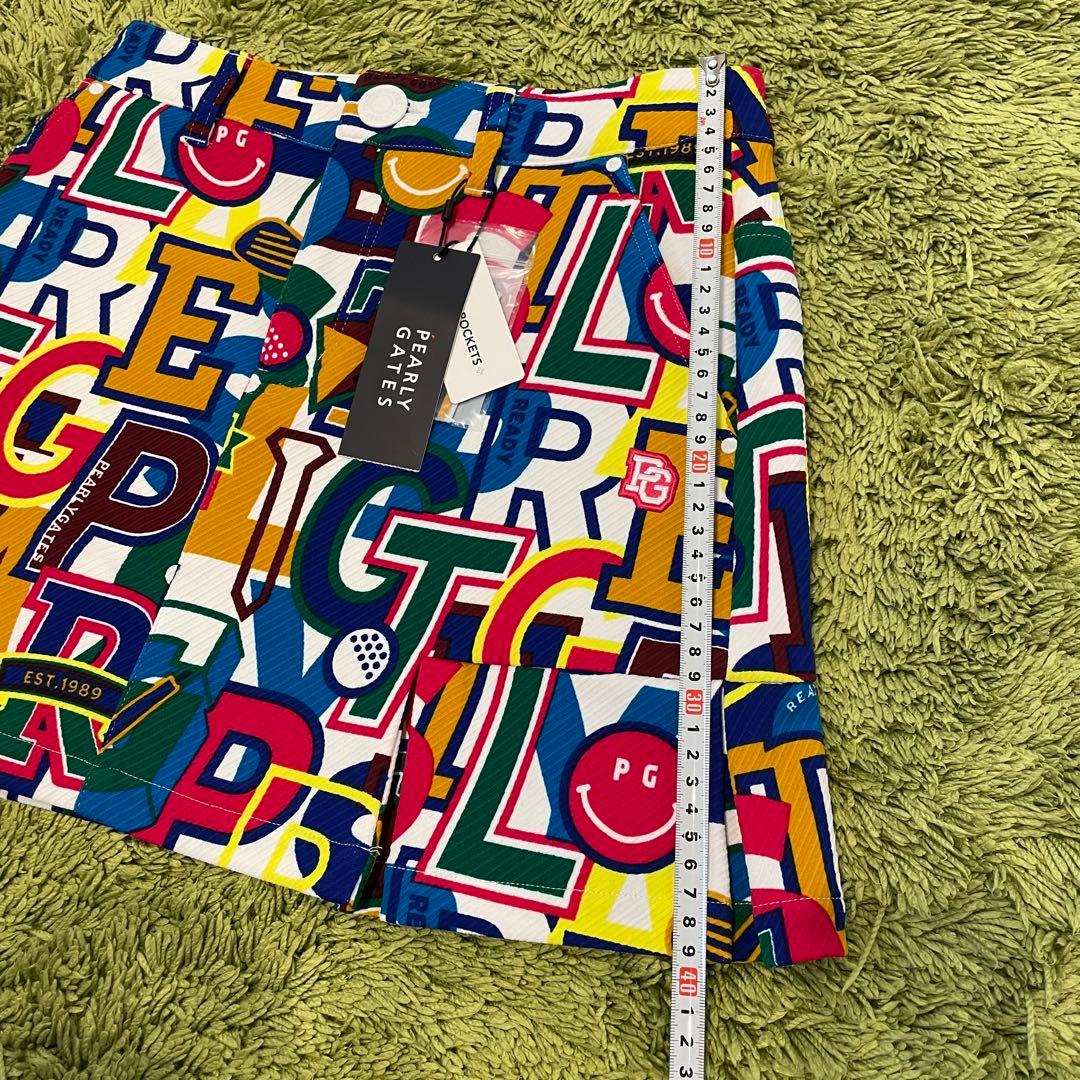 パーリーゲイツ カルゼジャガード裏起毛 スカート ＜カレッジロゴ＞ 総柄 0