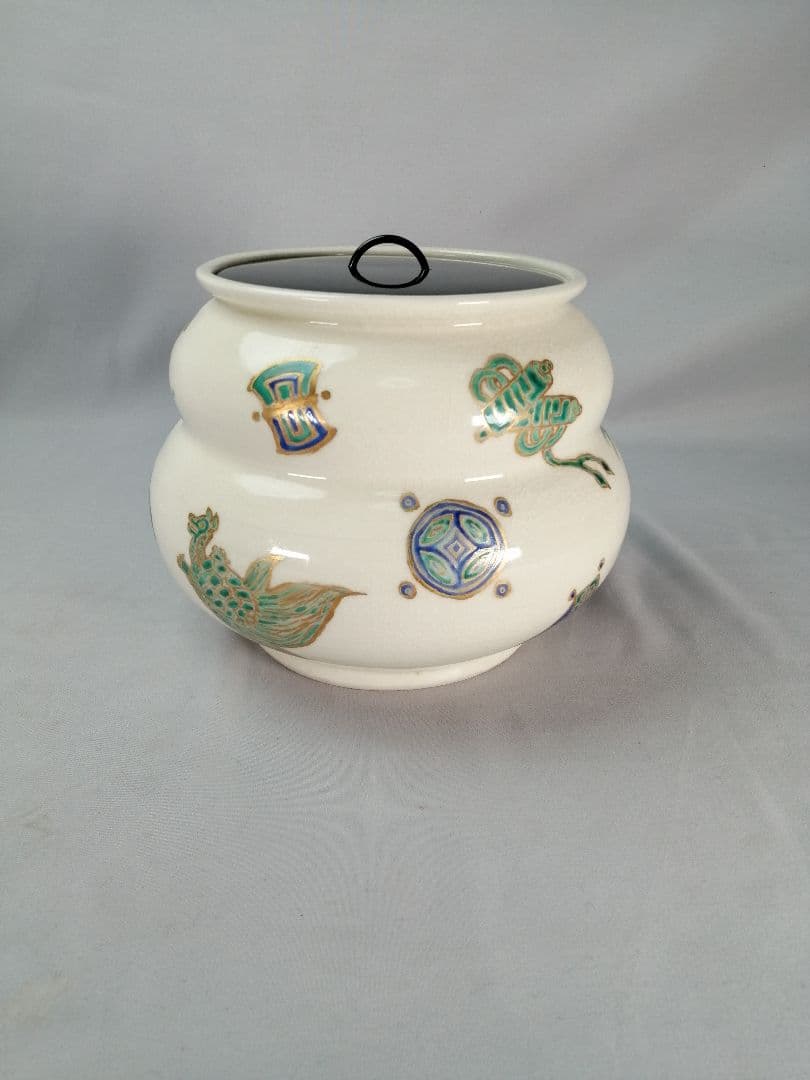 【茶道具】木元造　宝尽くし水指　水指394