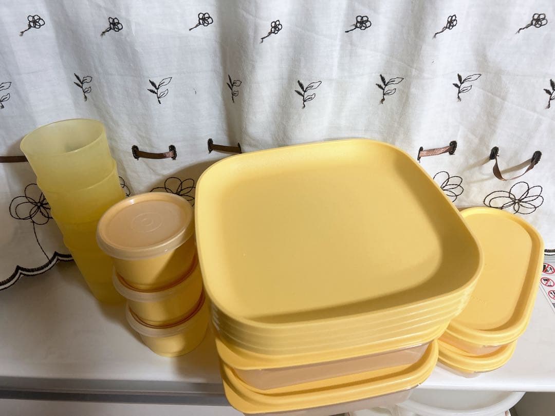 【Tupperware】ピクニックセット　イエロー（中古）