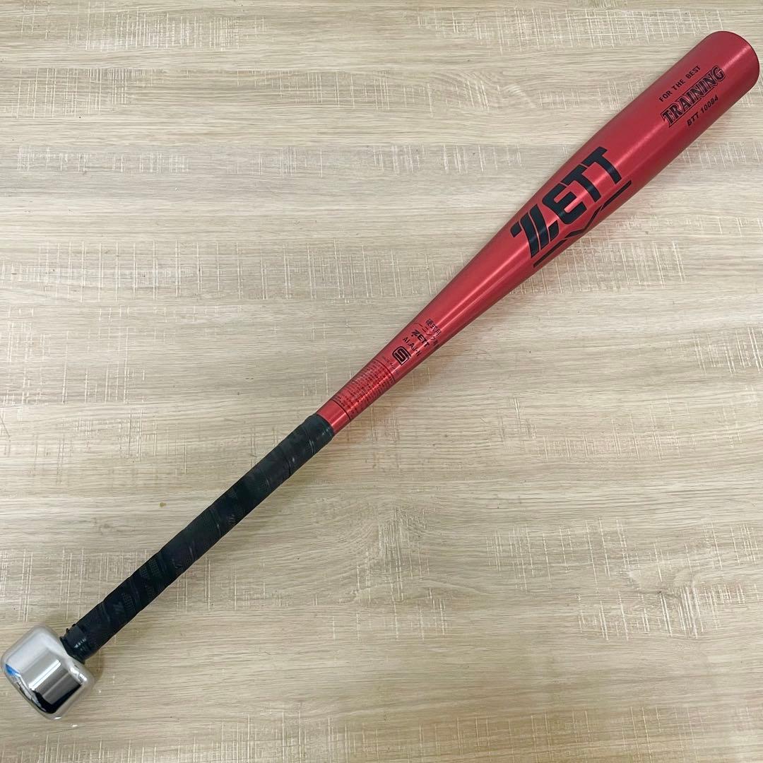ゼット 野球 金属製 トレーニングバット 84cm レッド BTT10084