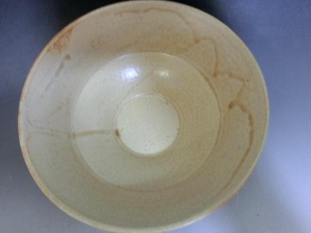 茶碗■古い鉢「渡り物写し鉢」お茶道具 黄白釉 古玩 古美術 時代物 骨董■