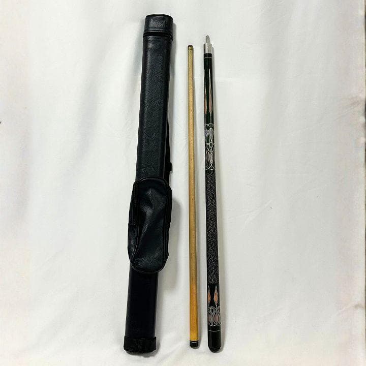 ビリヤードキュー 2ピース 149cm ケース付 曲がりなし ジョイント プレイ