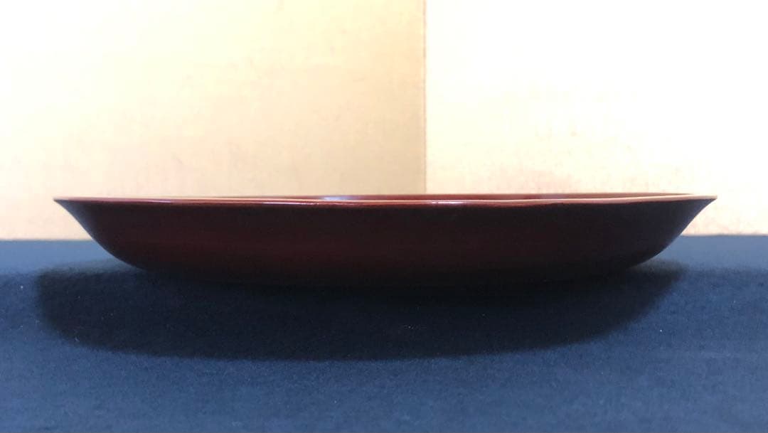 《R》蒔絵 丸盆 菓子盆4客 木製漆器 木箱　260128く2