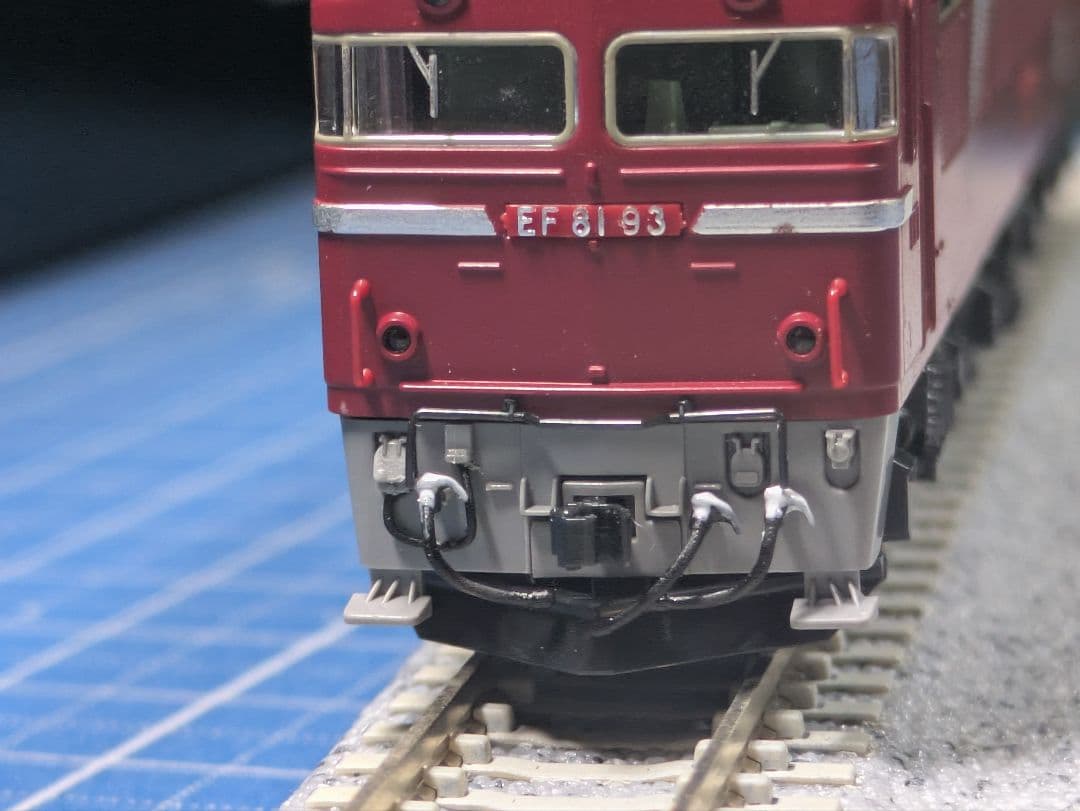 TOMIX 7126 JR EF81形電気機関車（北斗星、Hゴムグレー）加工品