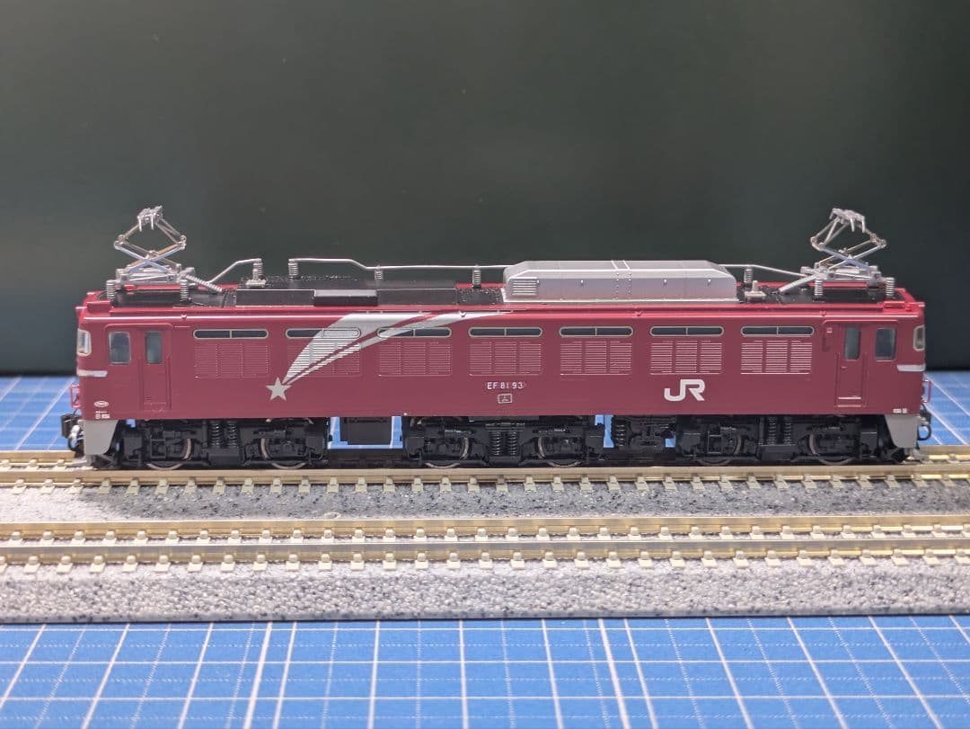 TOMIX 7126 JR EF81形電気機関車（北斗星、Hゴムグレー）加工品