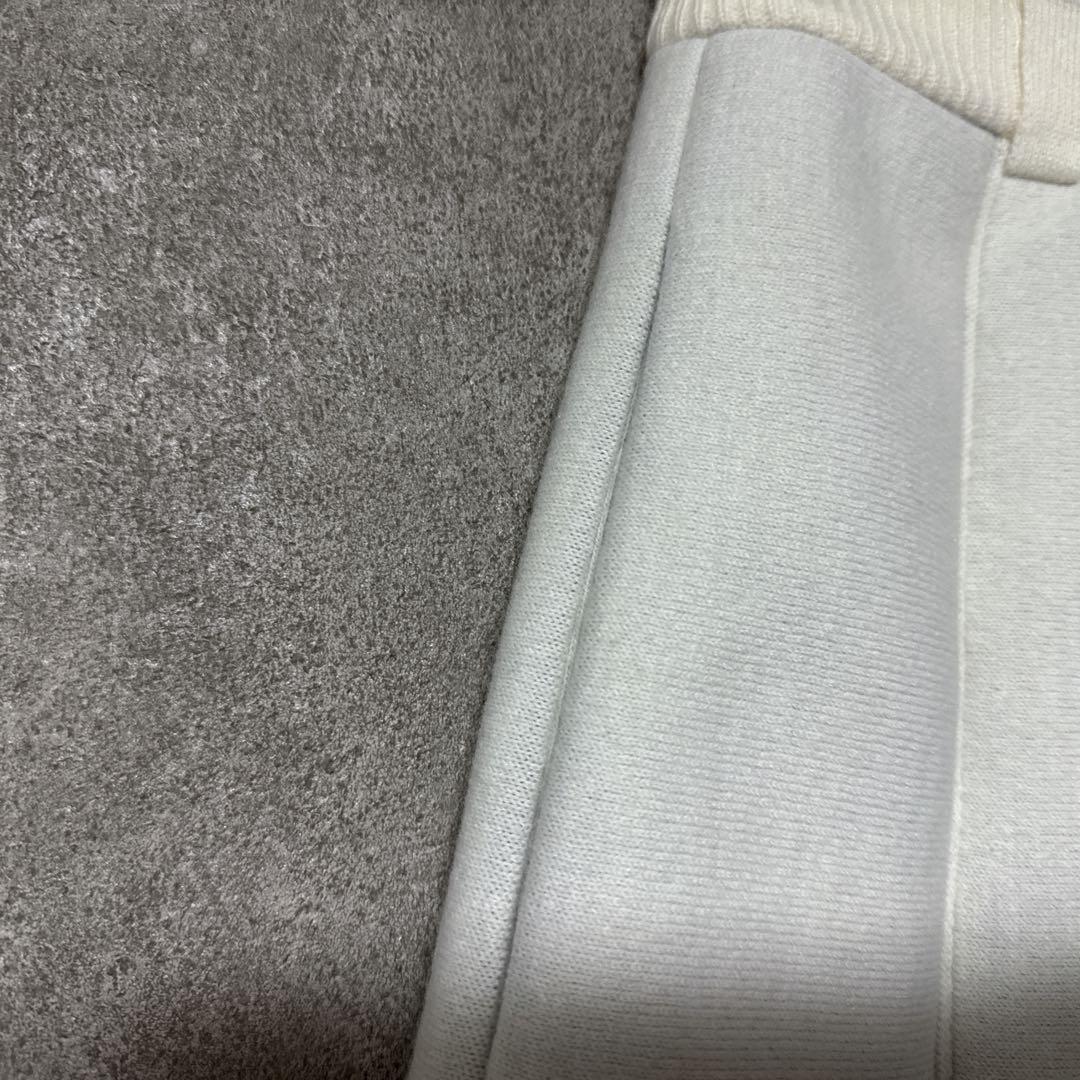 ARCHIVIO アルチビオ 裾ロゴ プリーツ風 ニットスカート ホワイト 36