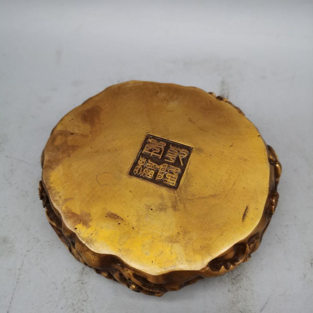 銅製 梅花狐香炉 吉祥九尾狐 茶室禅意薫香炉 装飾品 工芸品 置物