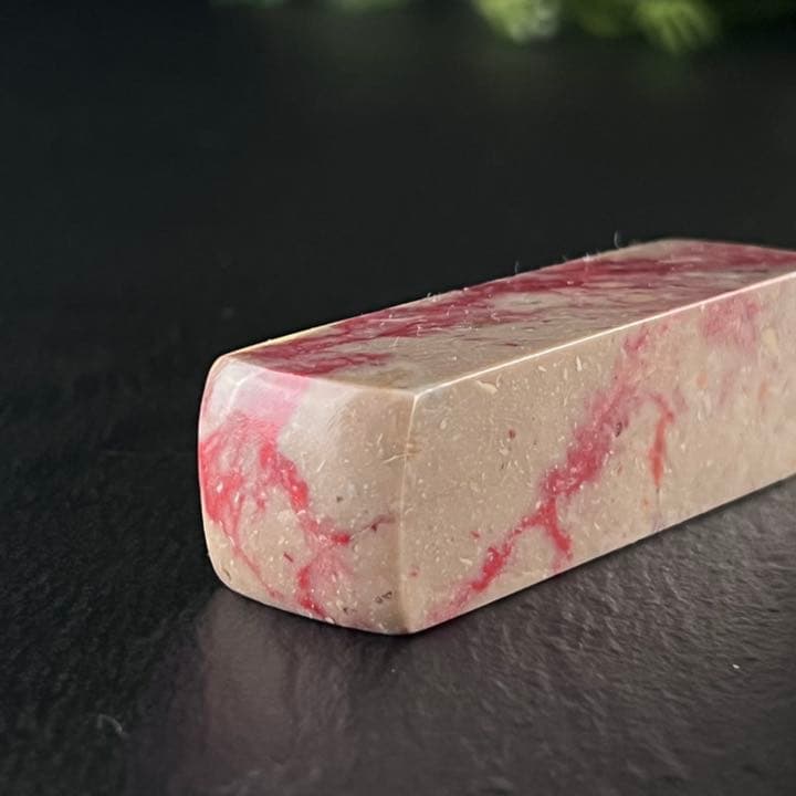 【大型】昌化鶏血石　7、8cm 石印材