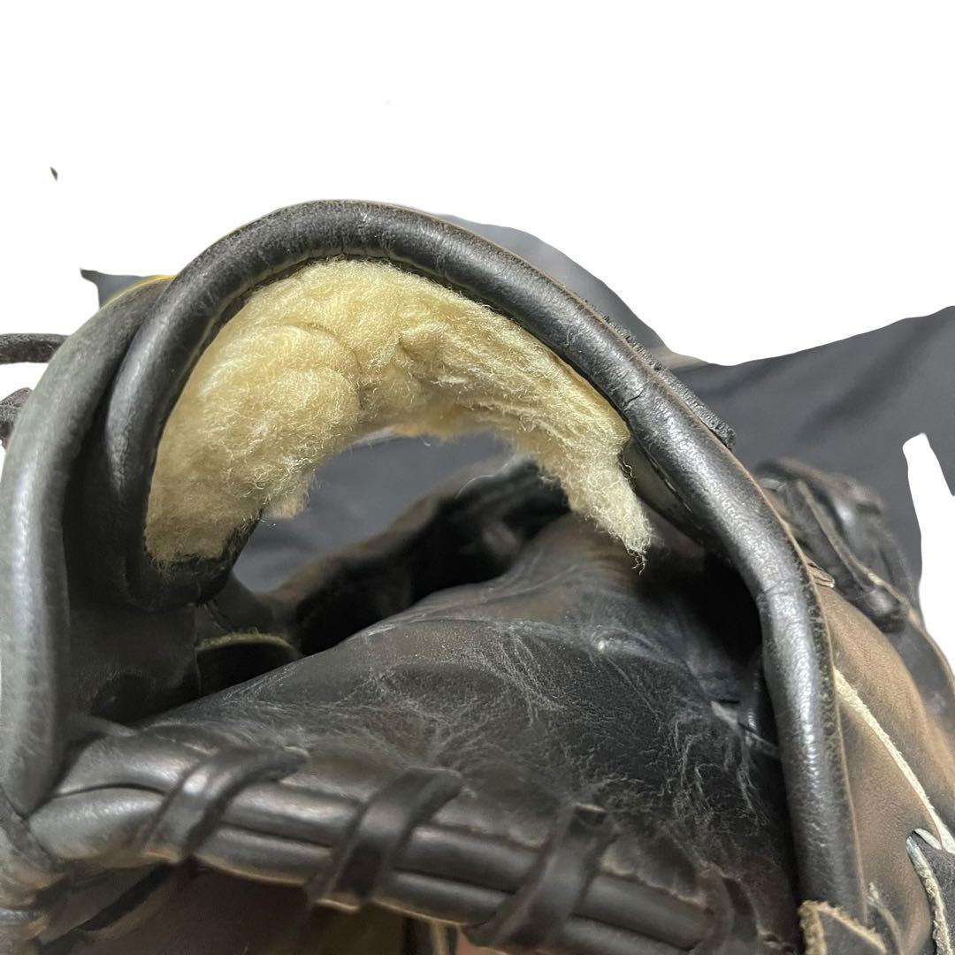 ミズノプロ　軟式グローブ ブラック 収納袋付き