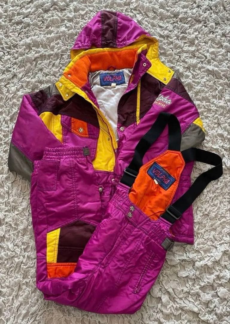 VOLPHA スキーウェア スノボ　雪　旅行　メンズ　上L下M 90s レトロ