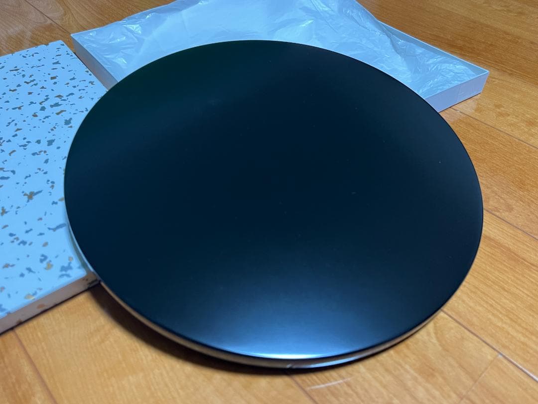 【新品・希少品】津軽塗 丸盆 ロイヤルブルー【弘前津軽塗商工業共同組合承認 】