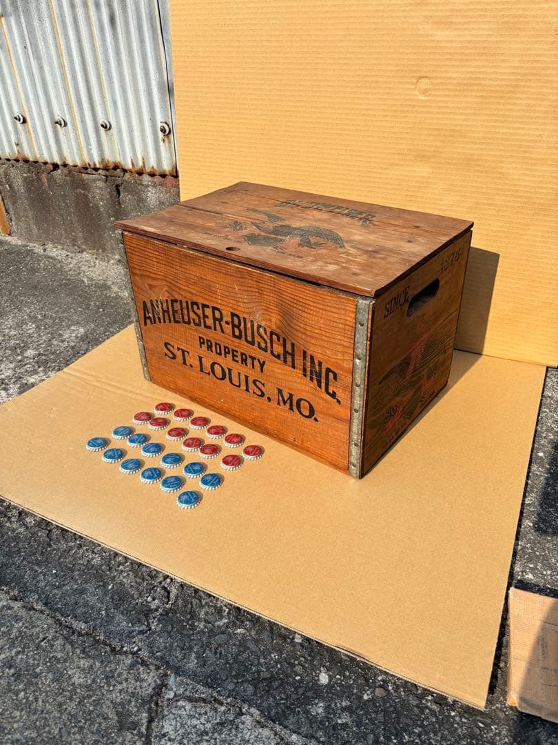 ★Budweiser ヴィンテージ木箱 Anheuser-Busch★ 希少