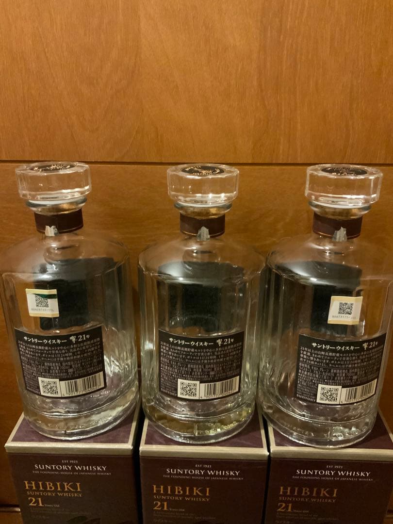 響 21年空箱✖️3空瓶✖️3 & 山崎 12年 空瓶✖️1