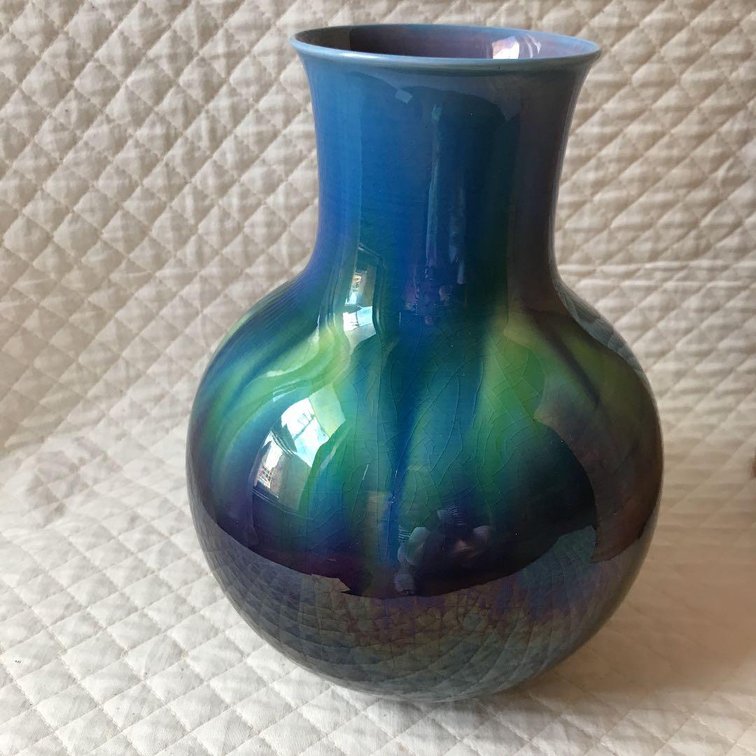 人間国宝 徳田八十吉 徳田正彦 花生 花器