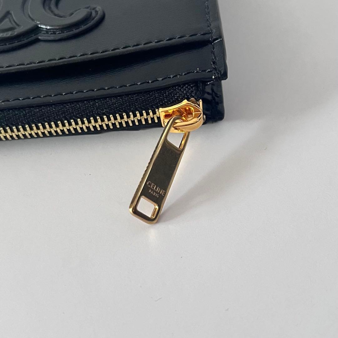 ジップ付きカードホルダー キュイル トリオンフ / シャイニーカーフスキン