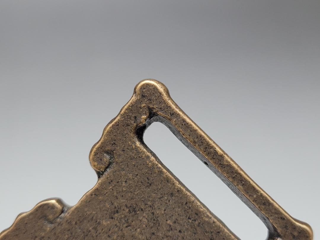 銅製 仏塔紋 天鐵 トクチャ 護身装身具 チベット 仏教文物 幅約4cm