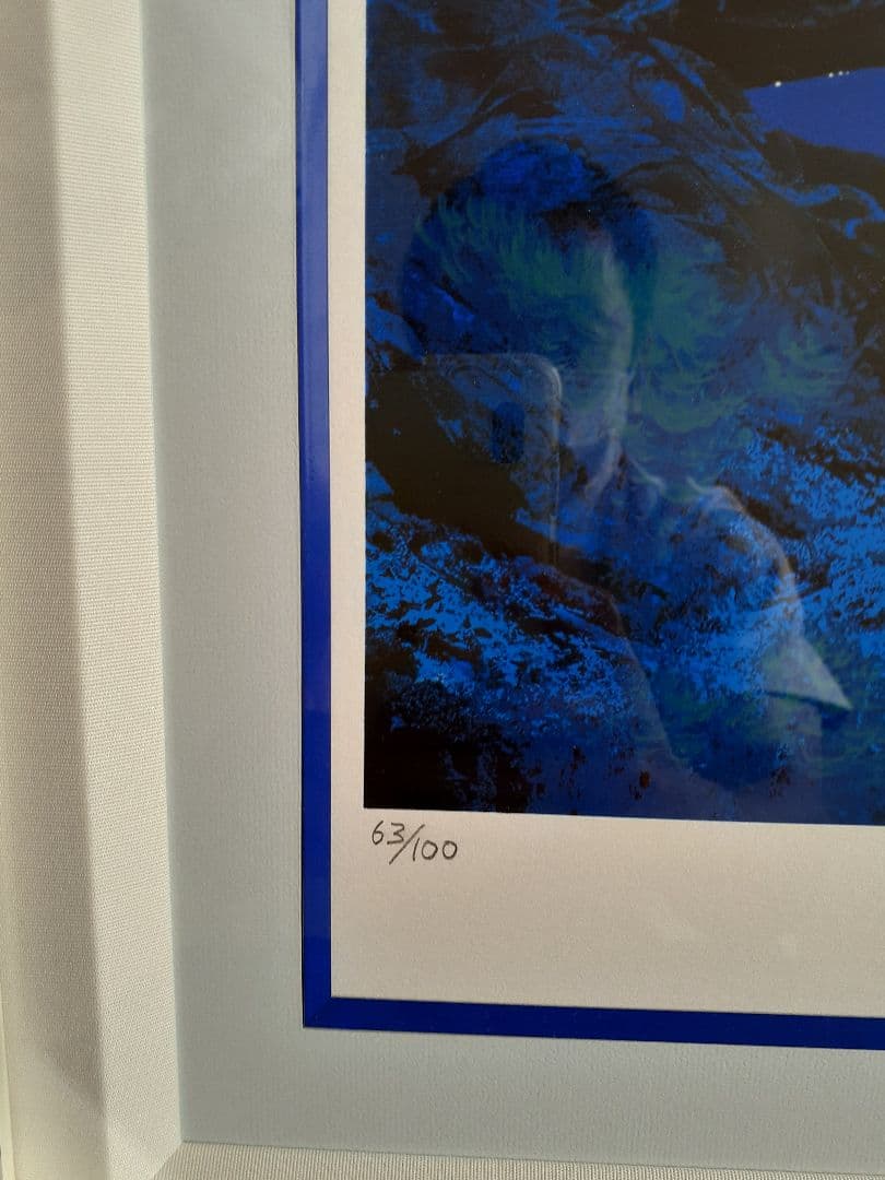 絵画　月明かりの山脈