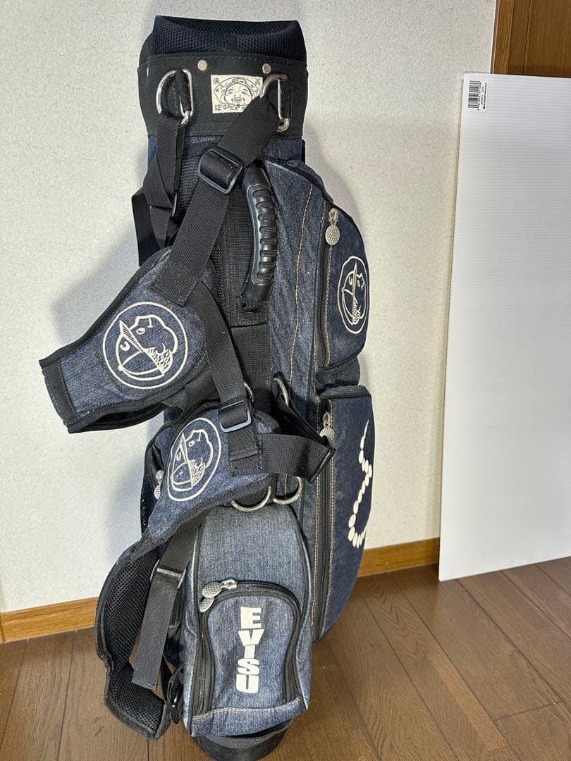 エヴィスゴルフ　デニム キャディバッグ スタンド機能付き