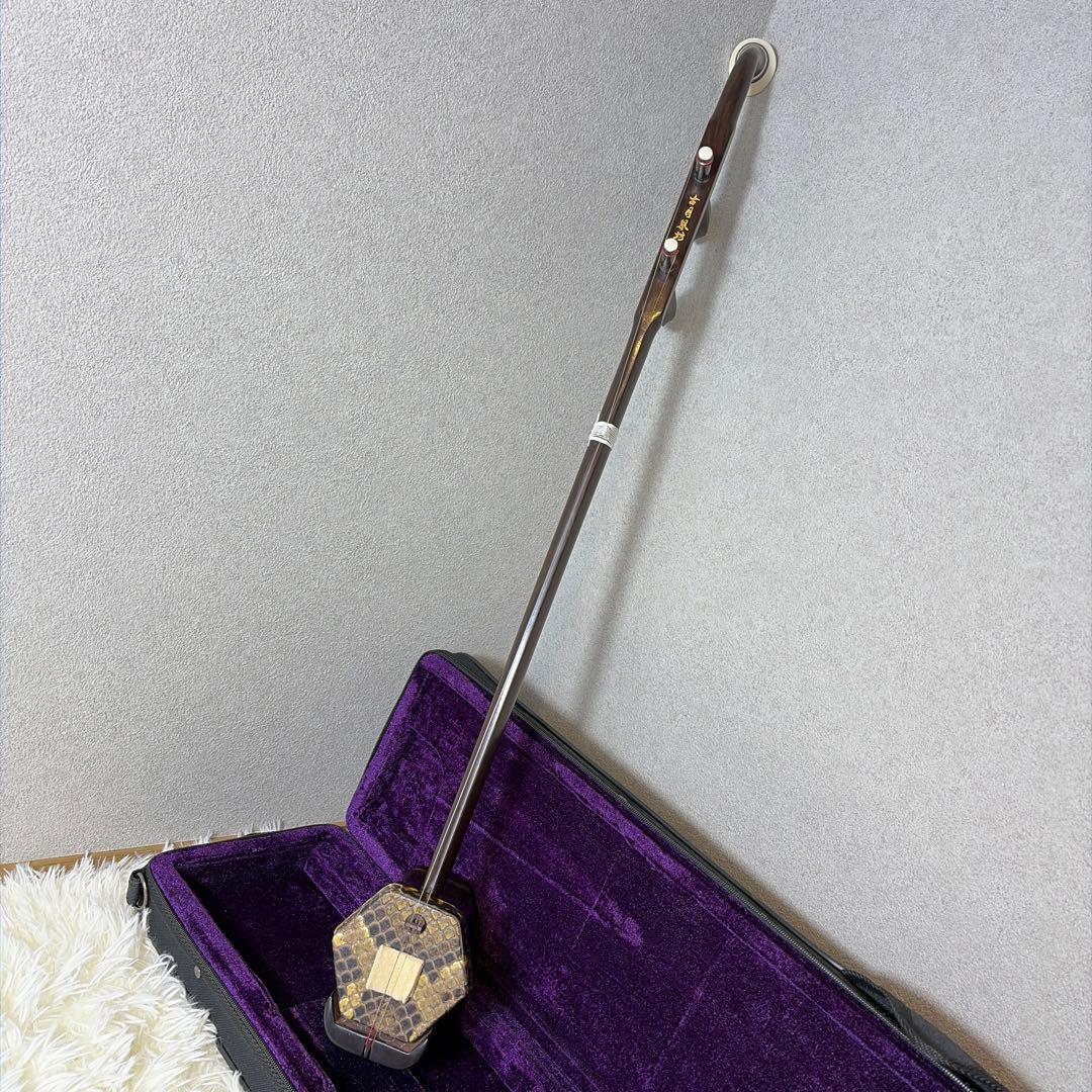 【新品未使用】古月琴坊 蘇州式 二胡 本革 蛇革 中国 民族楽器