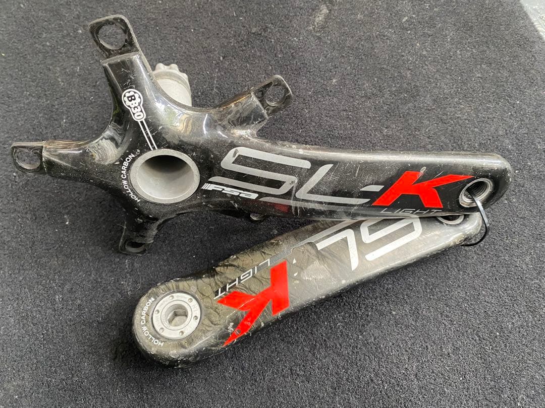 A*c様 FSA SL-K 75 クランクセット ブラック/レッド