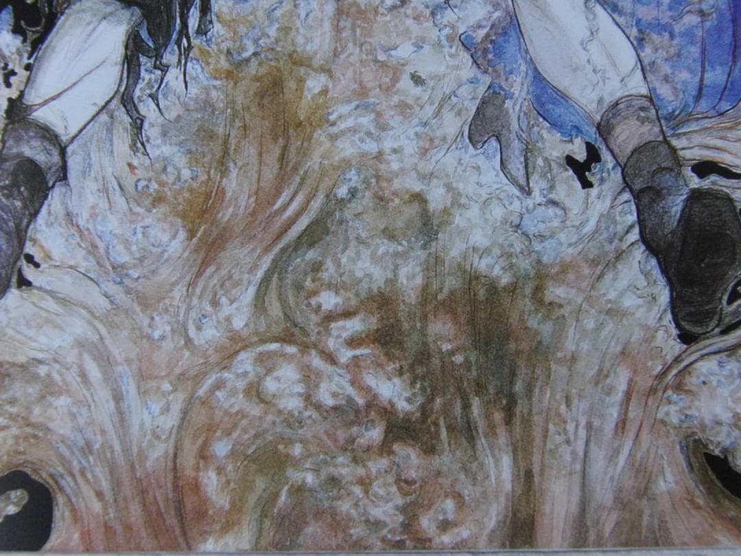 天野喜孝、【WATER WARRIOR】、希少な額装用画集より、FFⅩ