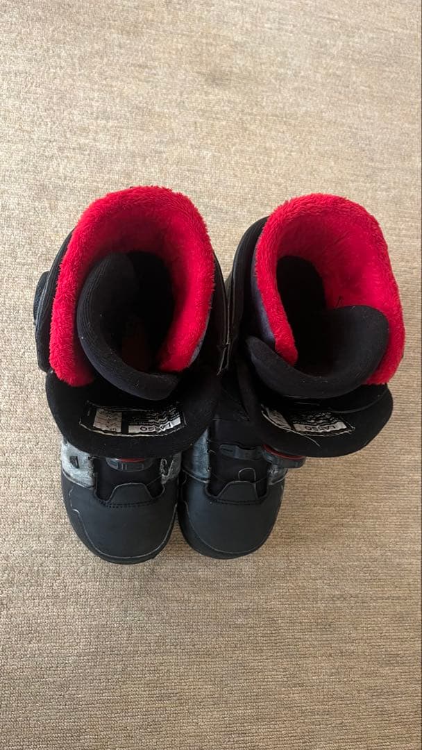 LASSO スノーボードブーツ 男性用 ブラック/レッド　デニム使用