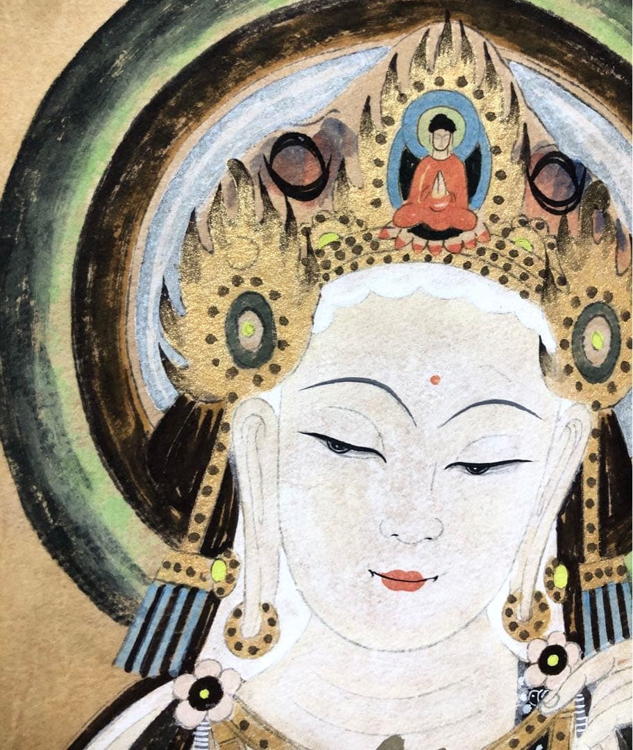 南無観世音菩薩 黄河 掛軸 仏画 菩薩 中国画