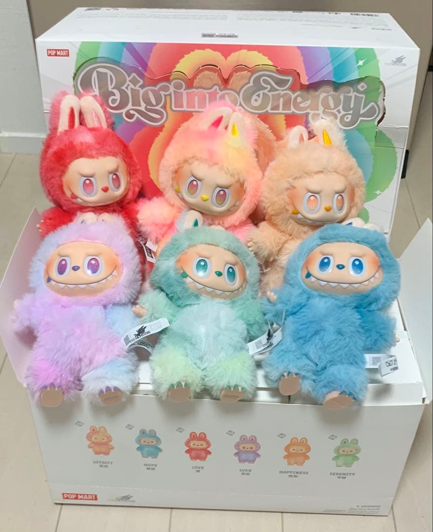 正規品 LABUBU ラブブ ビギンエナジー ぬいぐるみ6体