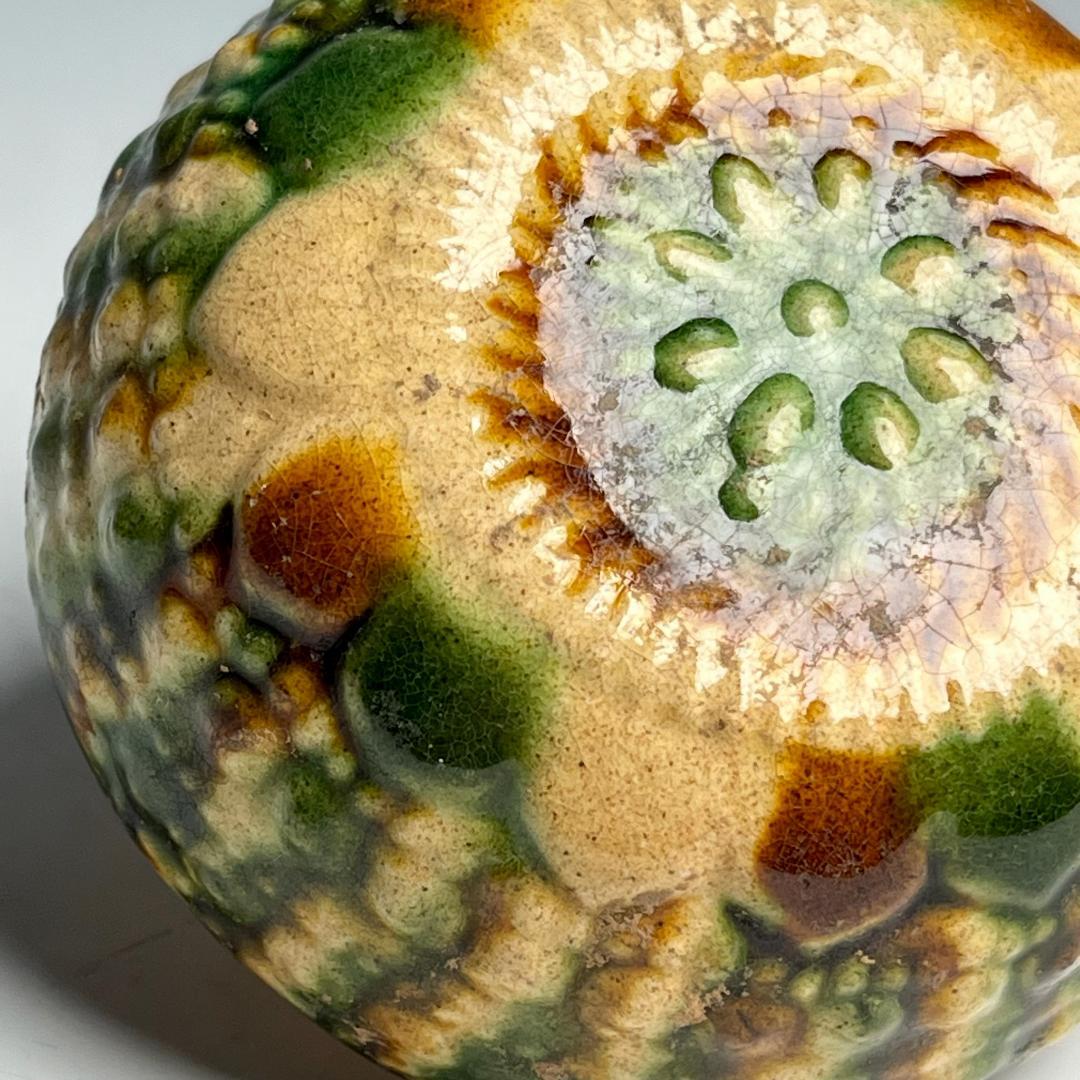 唐三彩陽刻花紋盌 唐時代 中国古玩 中国美術