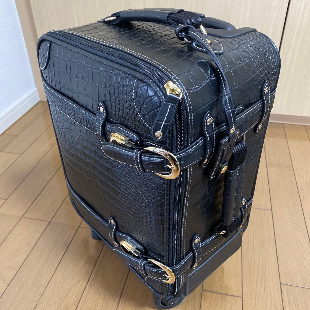 スワニー　キャリーケース クロコダイル型押し　18L スーツケース　トランク