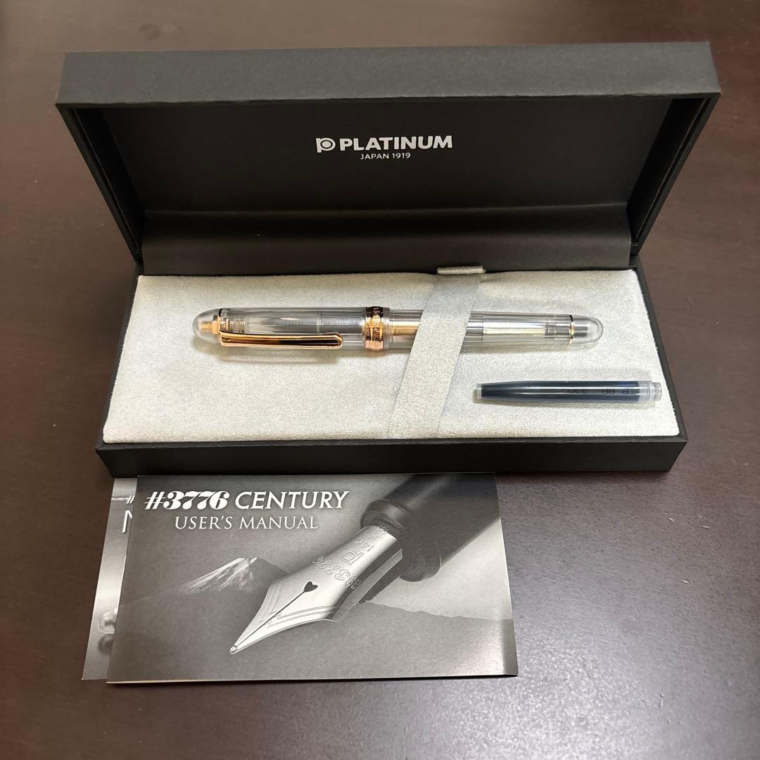 プラチナ万年筆　ニース ロゼ　細字 万年筆 センチュリー F