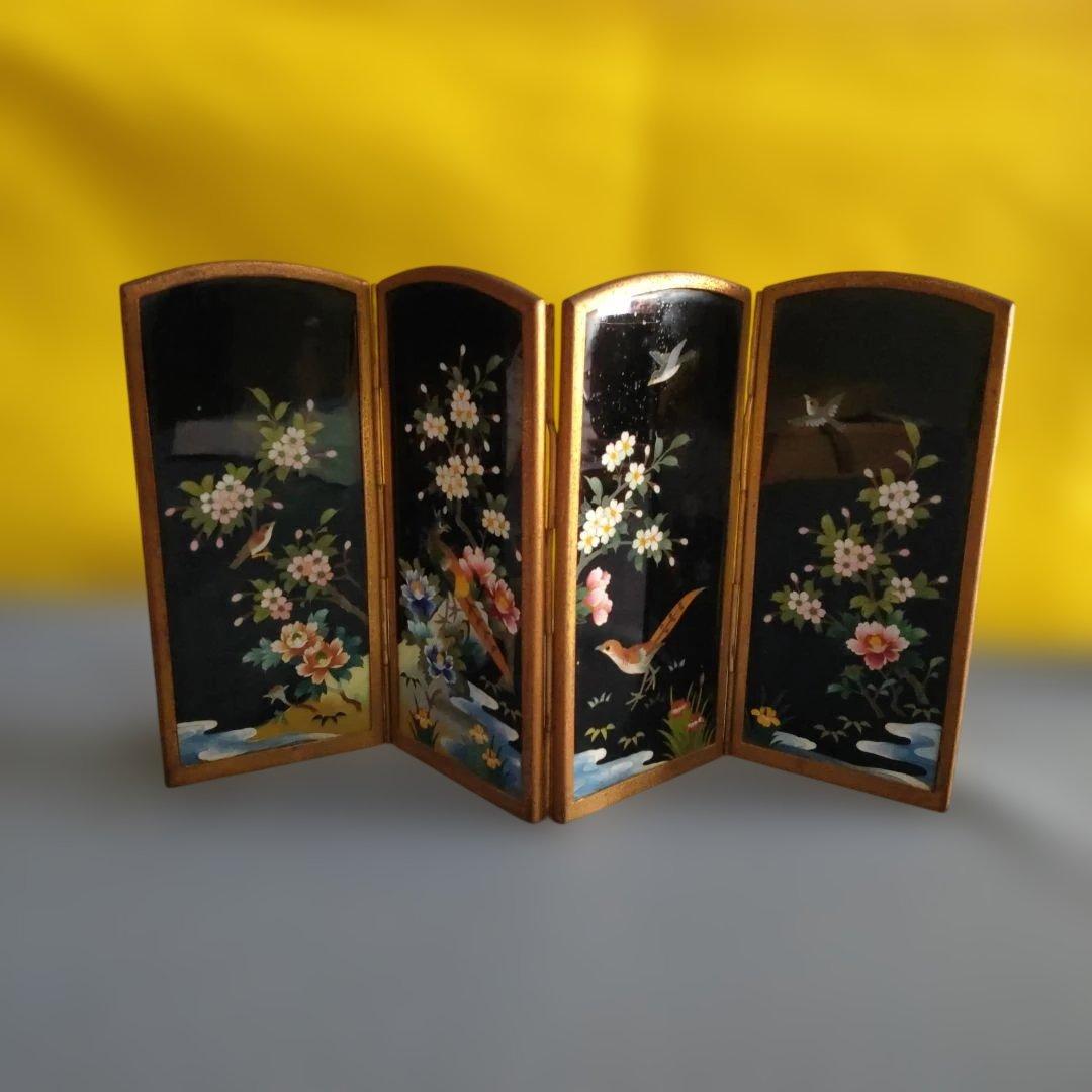 値下げ!七宝飾り屏風　４面