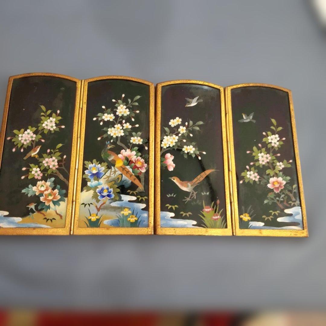 値下げ!七宝飾り屏風　４面