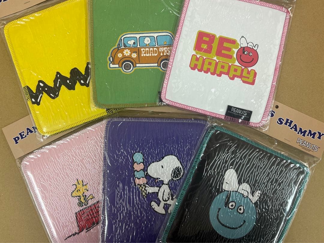 6枚セット【レア・数量限定】ABS スヌーピー シャミー レザーパッド