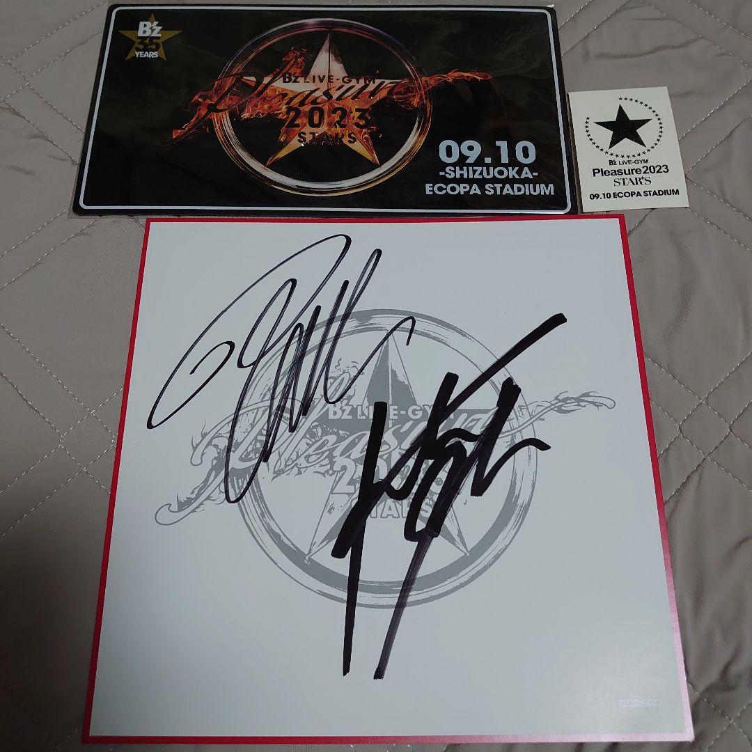 ⭕B'z 直筆サイン色紙 メモリアルプレート　他　静岡エコパスタジアム　９/１０