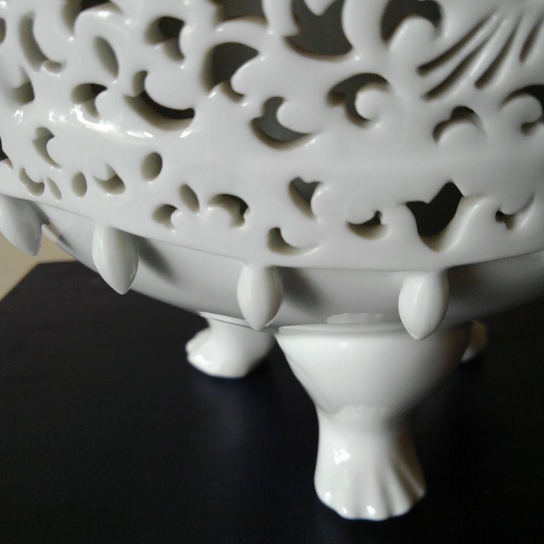 杉原一壺作　白磁大香炉