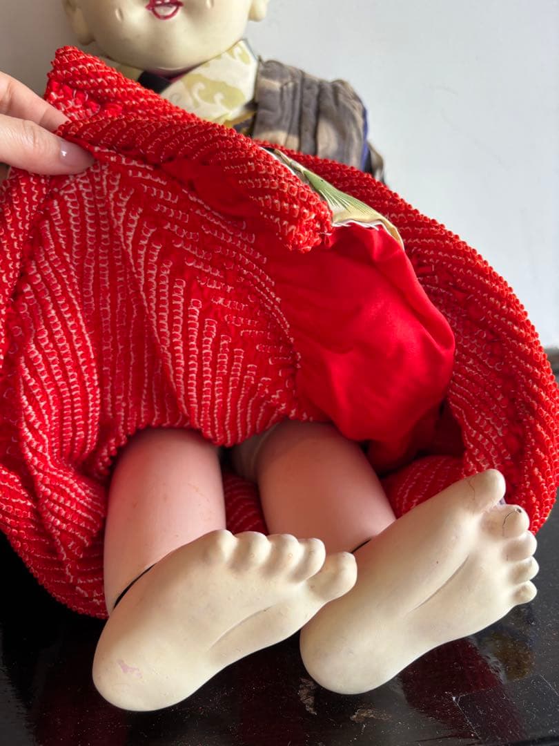 市松人形 伝統工芸　日本人形　訳あり　男の子　昭和レトロ　着物　和服