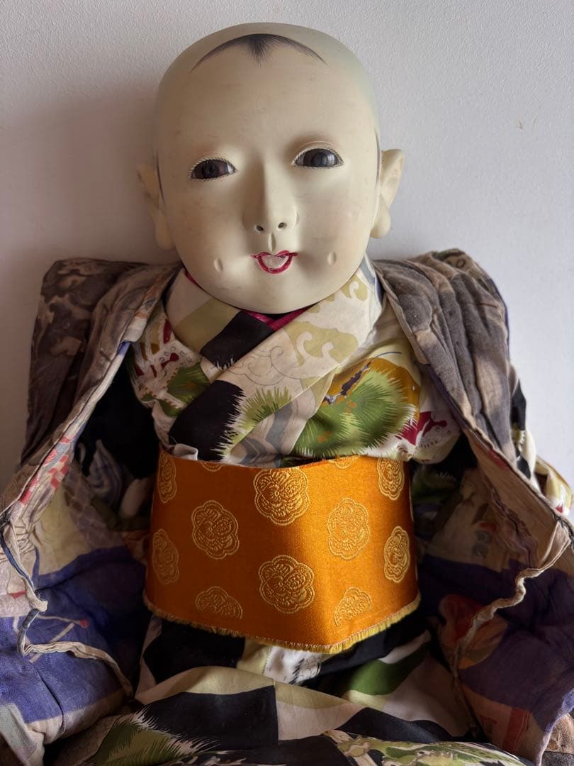 市松人形 伝統工芸　日本人形　訳あり　男の子　昭和レトロ　着物　和服