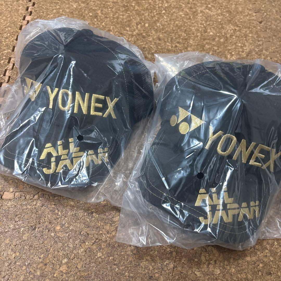 2025黒金限定全国モデルYONEX ALL JAPANキャップ 2個ポスト投函
