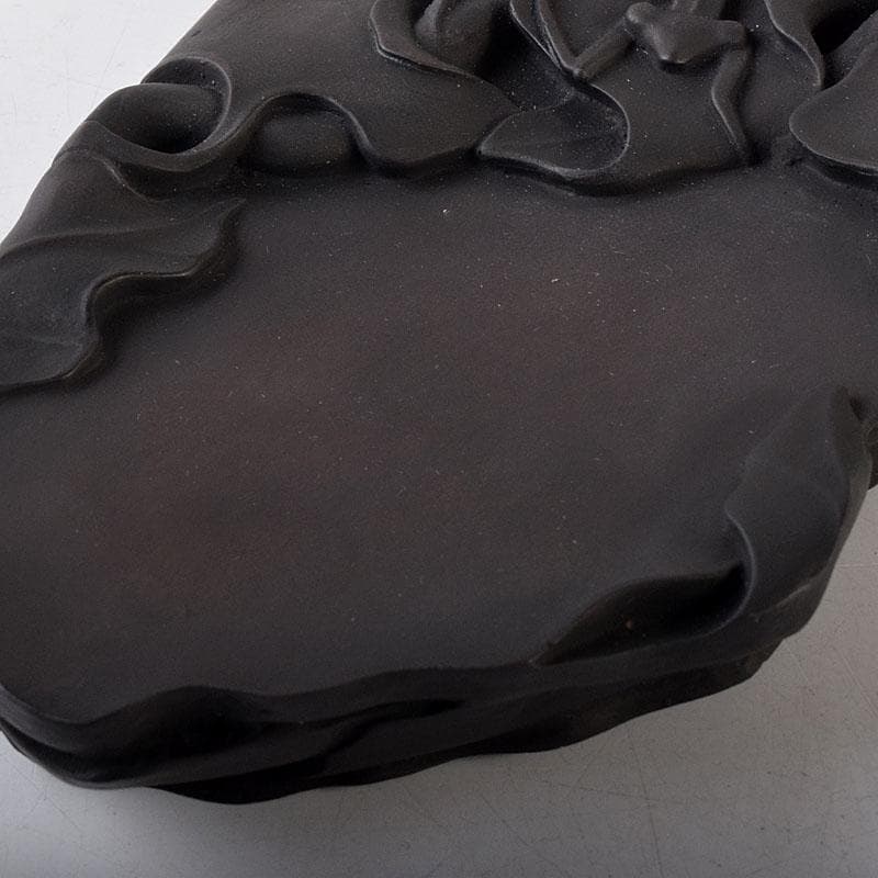 中国　書道具　端渓硯　倣宋　米芾　螽斯瓜瓞硯　箱付　M　8107