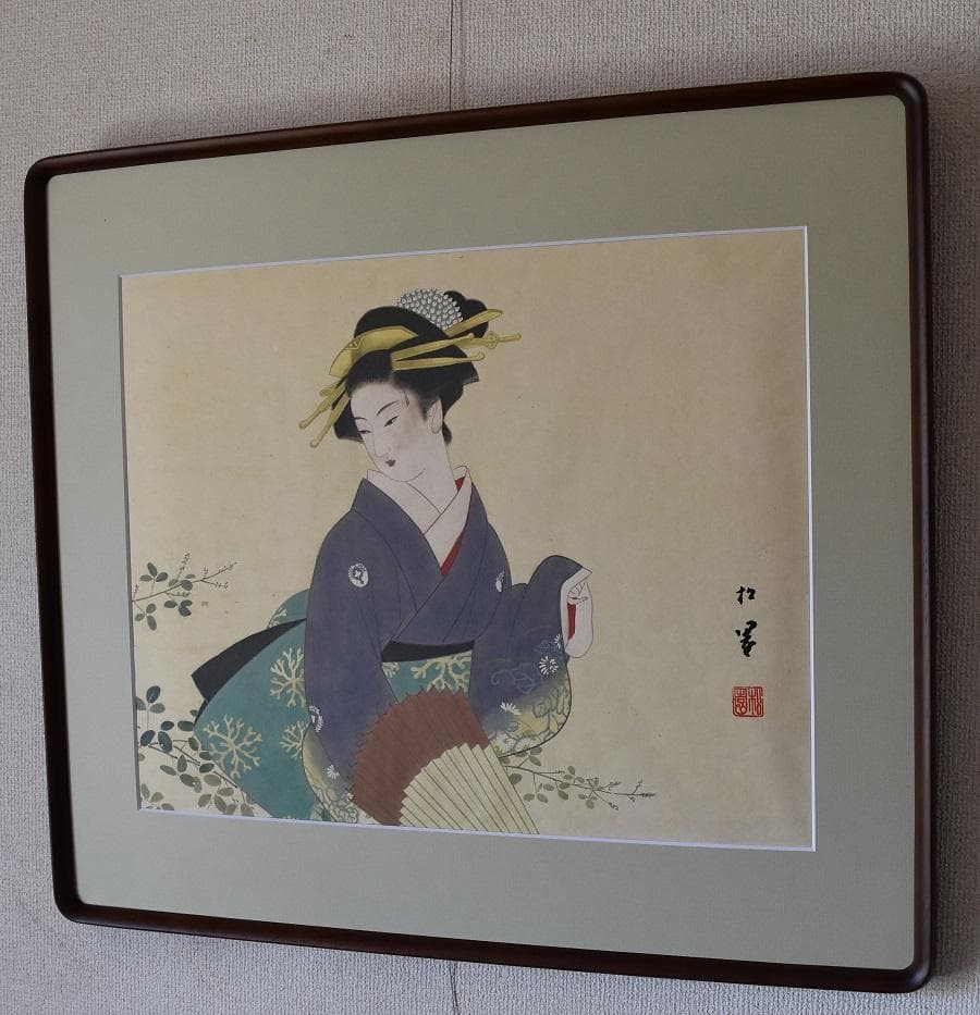 日本画・美人画の巨匠　上村松園　萩の露　女性初文化勲章受章