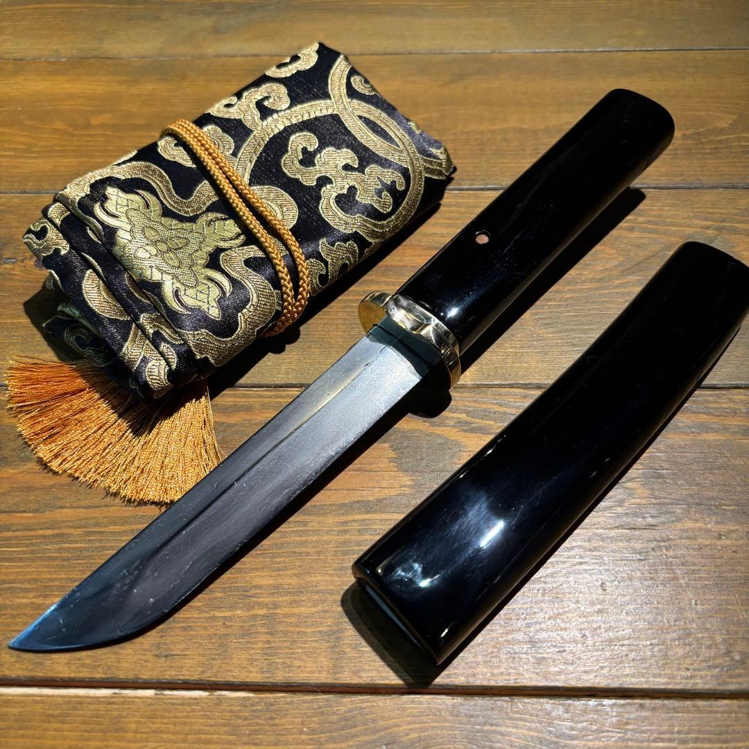 日本刀残欠クラフトナイフNo.70 左文字 黒鞘