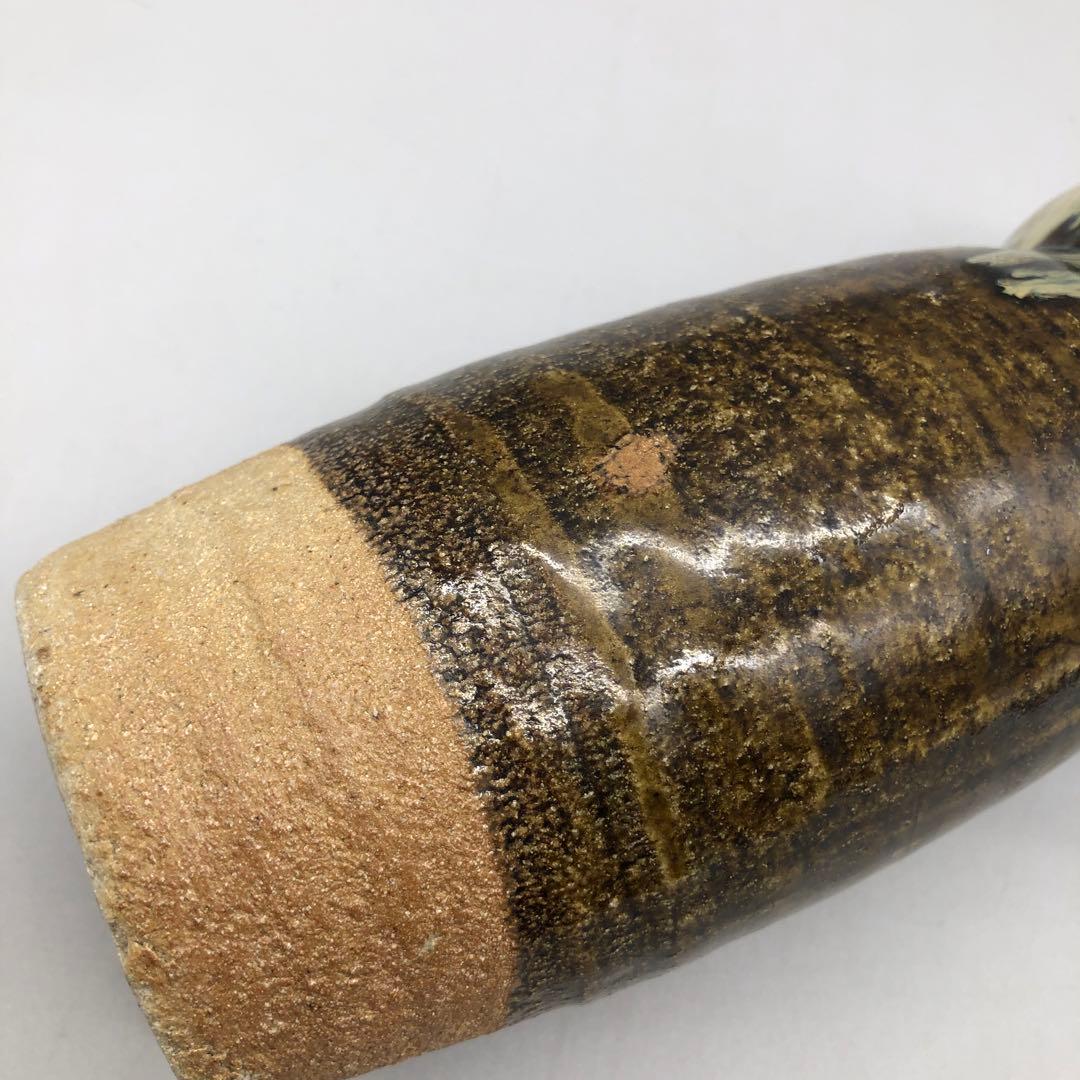 唐津焼朝鮮唐津花入耳付き双耳花瓶花生け華道茶道具ビンテージ伝統工芸骨董品