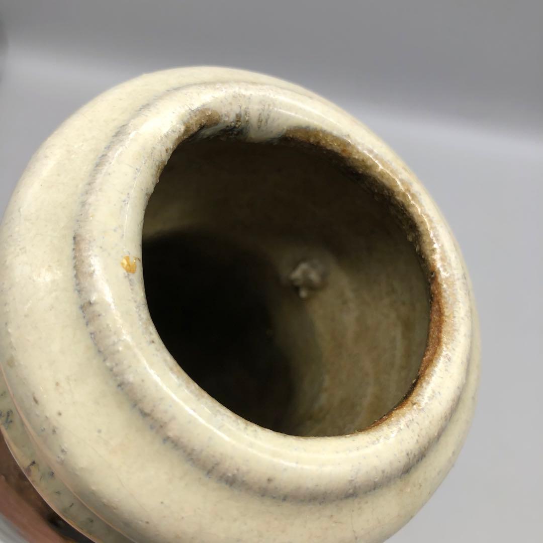 唐津焼朝鮮唐津花入耳付き双耳花瓶花生け華道茶道具ビンテージ伝統工芸骨董品