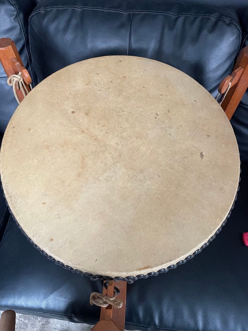 ⭐︎和太鼓 平太鼓　極上等　　43cm 厚さ20cm 台座セット打楽器