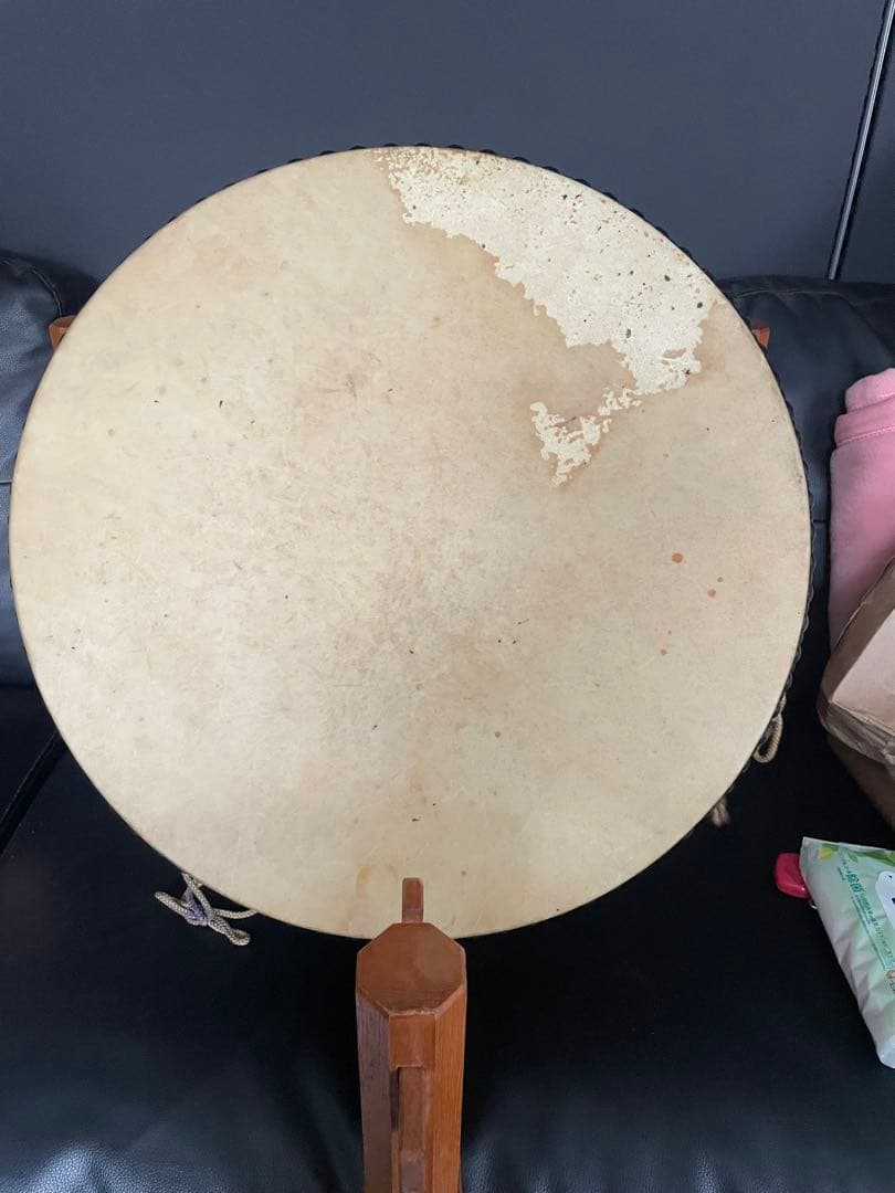 ⭐︎和太鼓 平太鼓　極上等　　43cm 厚さ20cm 台座セット打楽器
