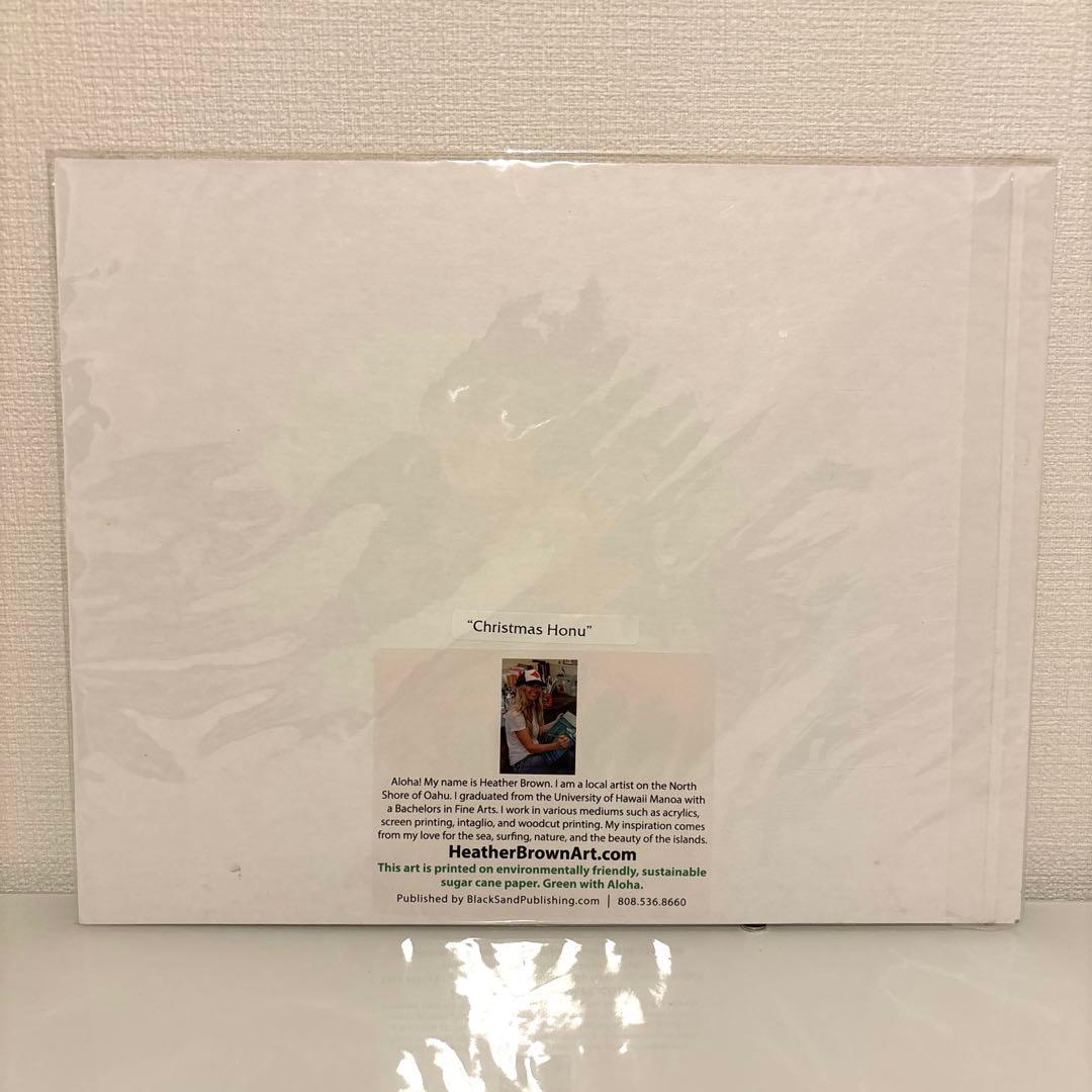 Heather Brown 亀　ハワイアンアート クリスマス絵画　ヘザーブラウン