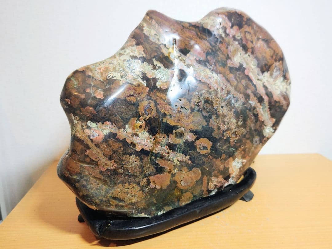 梅花石 22.8kg 紋石 牡丹石 菊花石 花紋石 原石 鑑賞石 自然石 水石